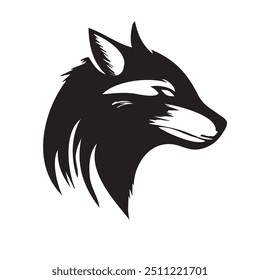 Cabeça de Design Agressivo Lobo