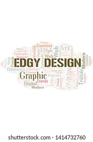 Edgy Design word cloud. Wordcloud made with text only.