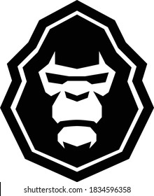 Edgy Geometric Design of Gorilla Head