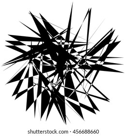 Edgy geometric element, random textured shape