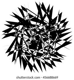 Edgy geometric element, random textured shape