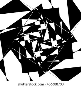 Edgy geometric element, random textured shape
