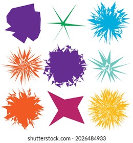 Edgy, geometric random amorph, amorphous shape, element vector