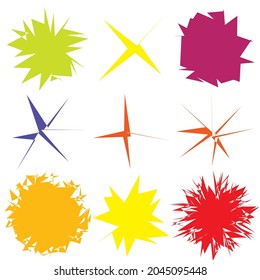 Edgy, geometric random amorph, amorphous shape, element vector