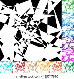 edgy geometric vector texture in 12 color