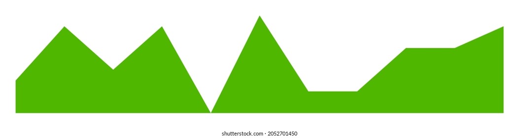 Edgy, geometric wavy, waving zig-zag, criss-cross silhouette