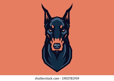 Edgy Masculine Design of Doberman Pinscher Dog