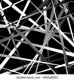  Edgy, pointed random overlapping shapes. Abstract art. Vector illustration.