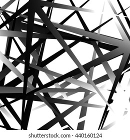  Edgy, pointed random overlapping shapes. Abstract art. Vector illustration.