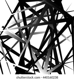  Edgy, pointed random overlapping shapes. Abstract art. Vector illustration.