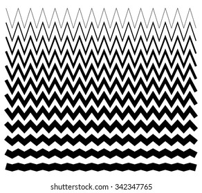 Edgy, pointed zig zag lines, jagged lines.