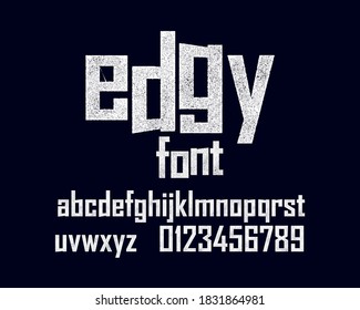 Edgy Press Printing Effect Font Set