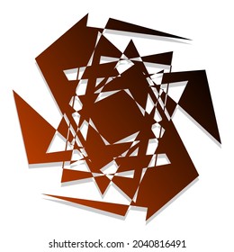Edgy random abstract geometric shape, element