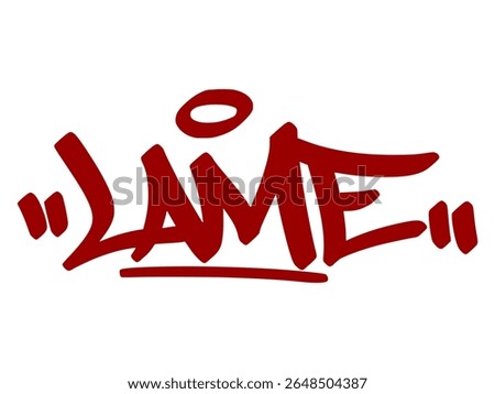 Edgy red graffiti tag 