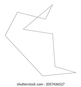 Edgy, rupturado, despedazado, escindido, elemento de diseño. Arte abstracto angular geométrico aleatorio