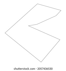 Edgy, ruptured, shatter, splinter shape, design element. Random geometric, angular abstract art