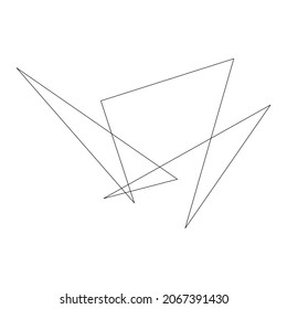 Edgy, rupturado, despedazado, escindido, elemento de diseño. Arte abstracto angular geométrico aleatorio