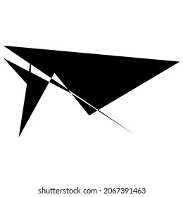 Edgy, gebrochen, zersplittert, Splitterform, Design-Element. Random-geometrische, eckige abstrakte Kunst
