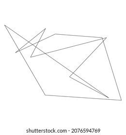 Edgy, ruptured, shatter, splinter shape, design element. Random geometric, angular abstract art