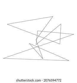 Edgy, ruptured, shatter, splinter shape, design element. Random geometric, angular abstract art