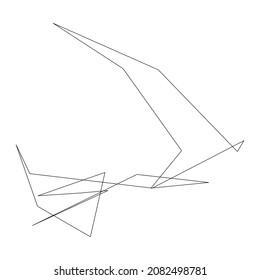 Edgy, ruptured, shatter, splinter shape, design element. Random geometric, angular abstract art