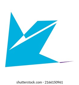 Edgy, ruptured, shatter, splinter shape, design element. Random geometric, angular abstract art