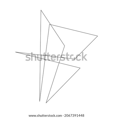 Edgy, ruptured, shatter, splinter shape, design element. Random geometric, angular abstract art