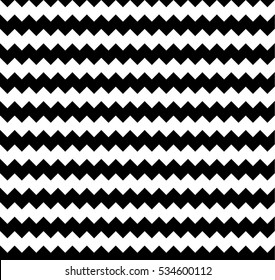 Edgy seamlessly repeatable zig-zag pattern. Abstract monochrome background