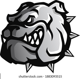 Edgy Sharpen Design of Head of Aggressive Bulldog 