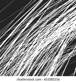 Edgy texture with chaotic, random lines. Abstract geometric illustration