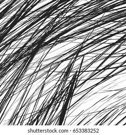 Edgy texture with chaotic, random lines. Abstract geometric illustration