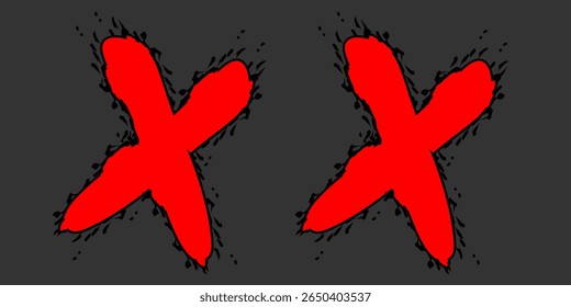 Elemento de splatter vermelho vivo e vibrante em um estilo cômico ou de desenho animado, perfeito para adicionar um toque agressivo ou dramático a cartazes, banners e mídia digital.