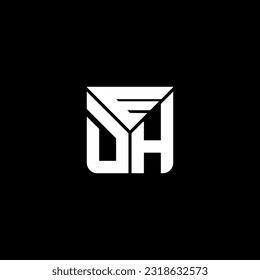 EDH letter logo creative design with vector graphic, EDH simple and modern logo. EDH luxurious alphabet design  