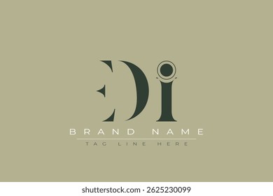 EDI abstract letter logo design. This logo is designed by three abstract letters.