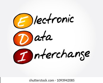 EDI - Electronic Data Interchange acronym, business concept background