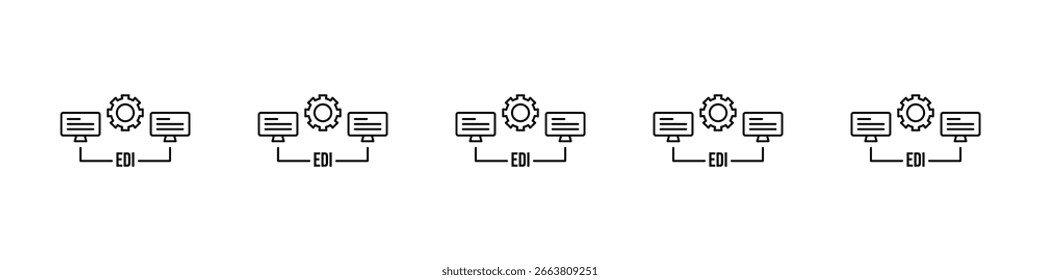 EDI icono de diseño, logotipo, App, interfaz de usuario. Ilustración vectorial, EPS