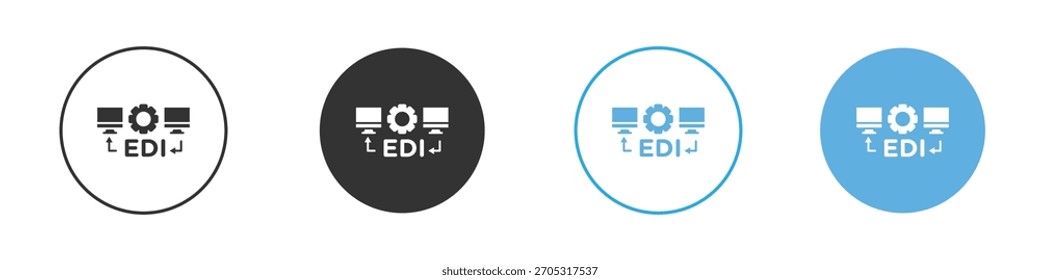 EDI icon. Graphic icon design template