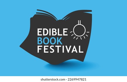 Edible Book Festival.Template for background, banner, card, poster 