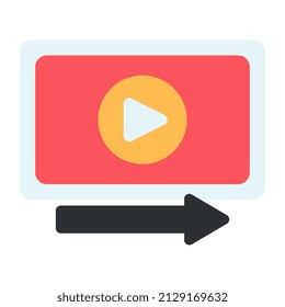 Un icono de diseño comestible de la transferencia de video móvil

