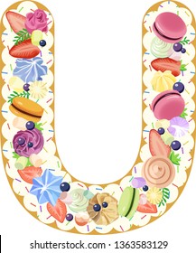 Edible letter cake