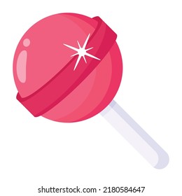 An edible lollipop flat icon download 