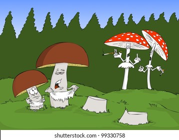 Edible mushrooms poisonous like trying to camouflage