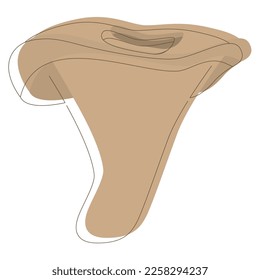 Edible Organic mushrooms. Truffle. Forest wild mushrooms types. Colorful vector illustration isolated on white background.