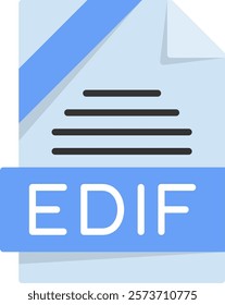 EDIF Flat Style Icon Design