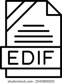 EDIF Vector Vector Icon Design Symbol