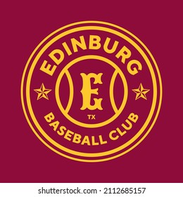 Edinburg, Texas. Illustration vector graphic of Baseball logo. Vintage Logo Design Template Inspiration