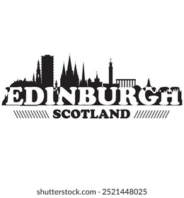 edinburgh city of scotland typography graphic print , Abstract fashion drawing and creative design for t-shirts, mugs, graphic tee, sweatshirt, cases, etc. Illustration in modern style for clothes