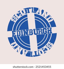 edinburgh city of scotland typography graphic print , Abstract fashion drawing and creative design for t-shirts, mugs, graphic tee, sweatshirt, cases, etc. Illustration in modern style for clothes
