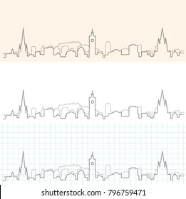 Edinburgh Hand Drawn Skyline