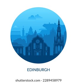 Edinburgh, United Kingdom city view badge.